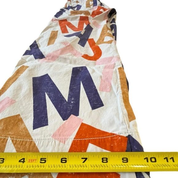 Maeve pants with a unique print - white with pink, orange, and blue letters #90s - Picture 6 of 6